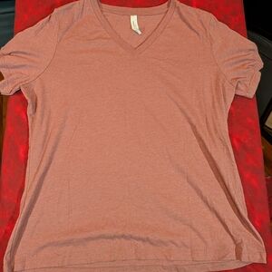 Bella Canvas Heather Mauve V-Neck Tee
